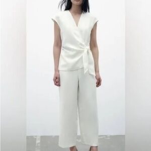 Zara White Jumpsuit